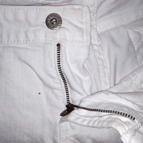 White Levi Cutoffs - Picture 3 of 5